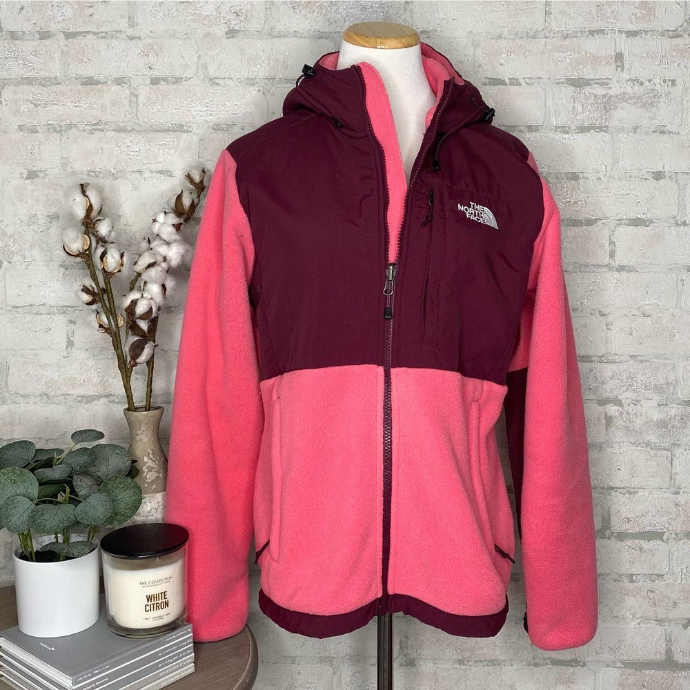 The North Face Pink and Burgundy Fleece Jacket